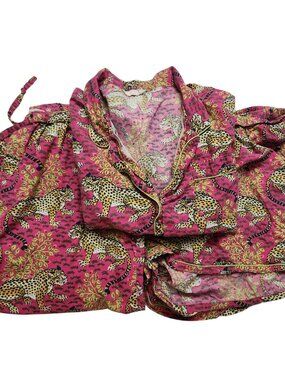 Print Fresh Pajamas Top and Bottoms 3 Pc Set Bagheera Leopards  3x-4x